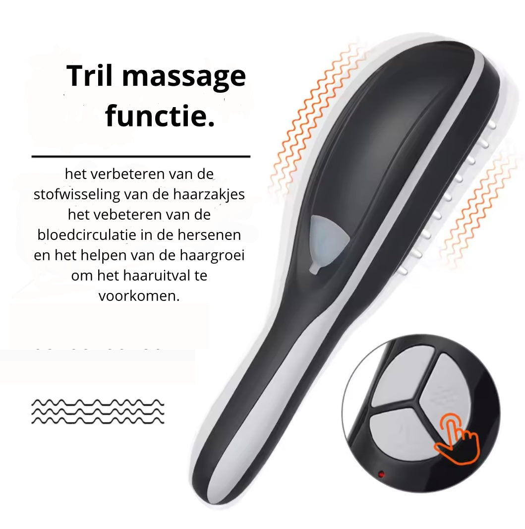 RealThings4You Massage Haarborstel - Led licht - 46 Massagefunctie's - Stoom - Haarmassage -